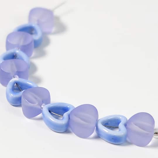 Jesse James Beads 14mm Acrylic & Ceramic Heart Beads